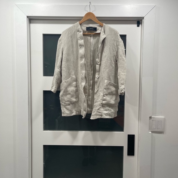 Zara basic linen jacket - Picture 2 of 4